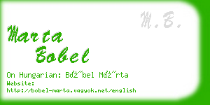 marta bobel business card